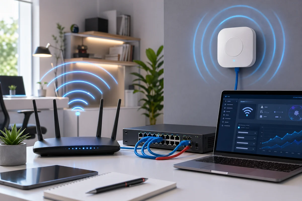 Gabriel Feier bei Netzwerk und WLAN Installation