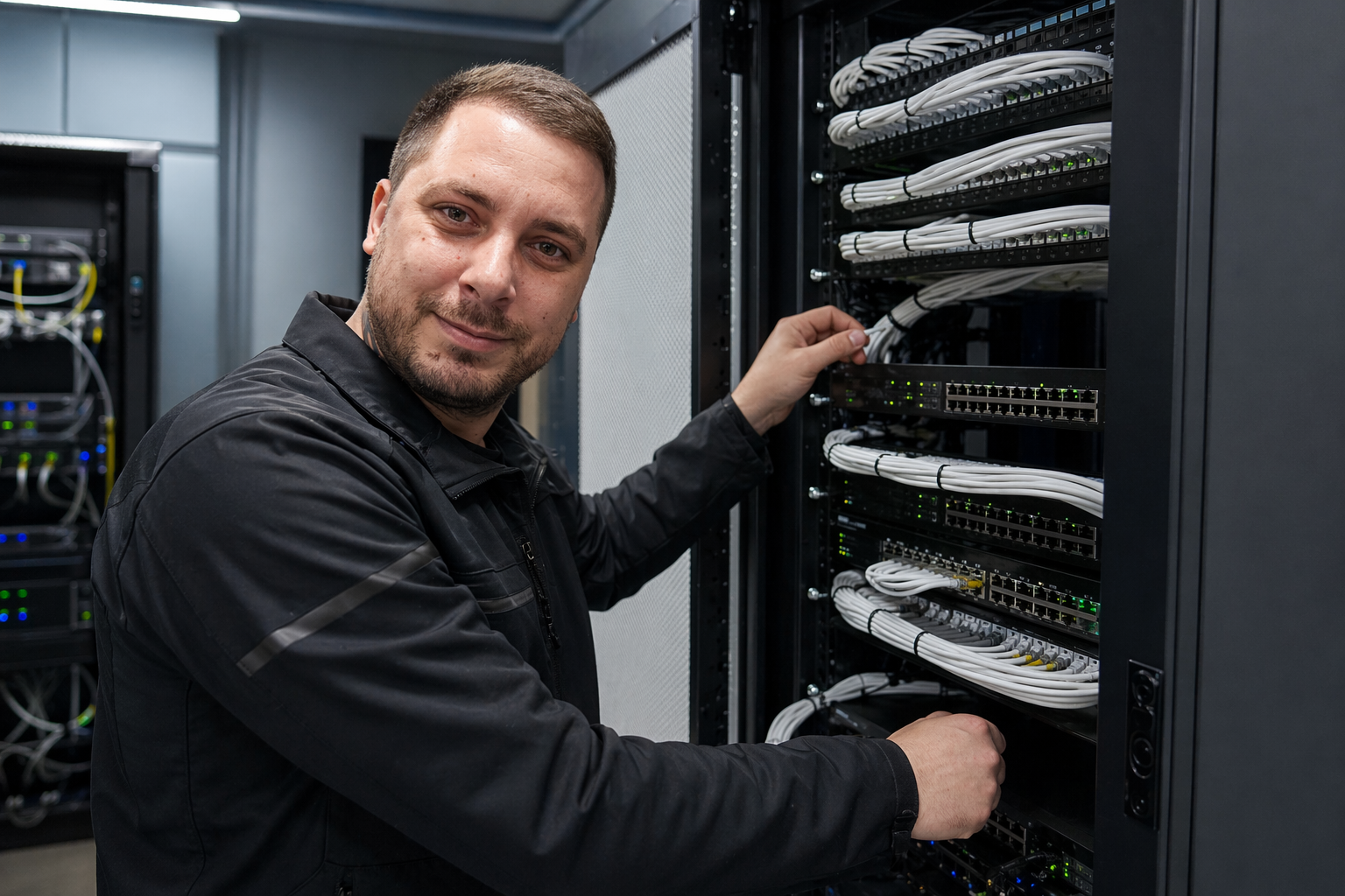 Feier IT Service bei Netzwerk Installation